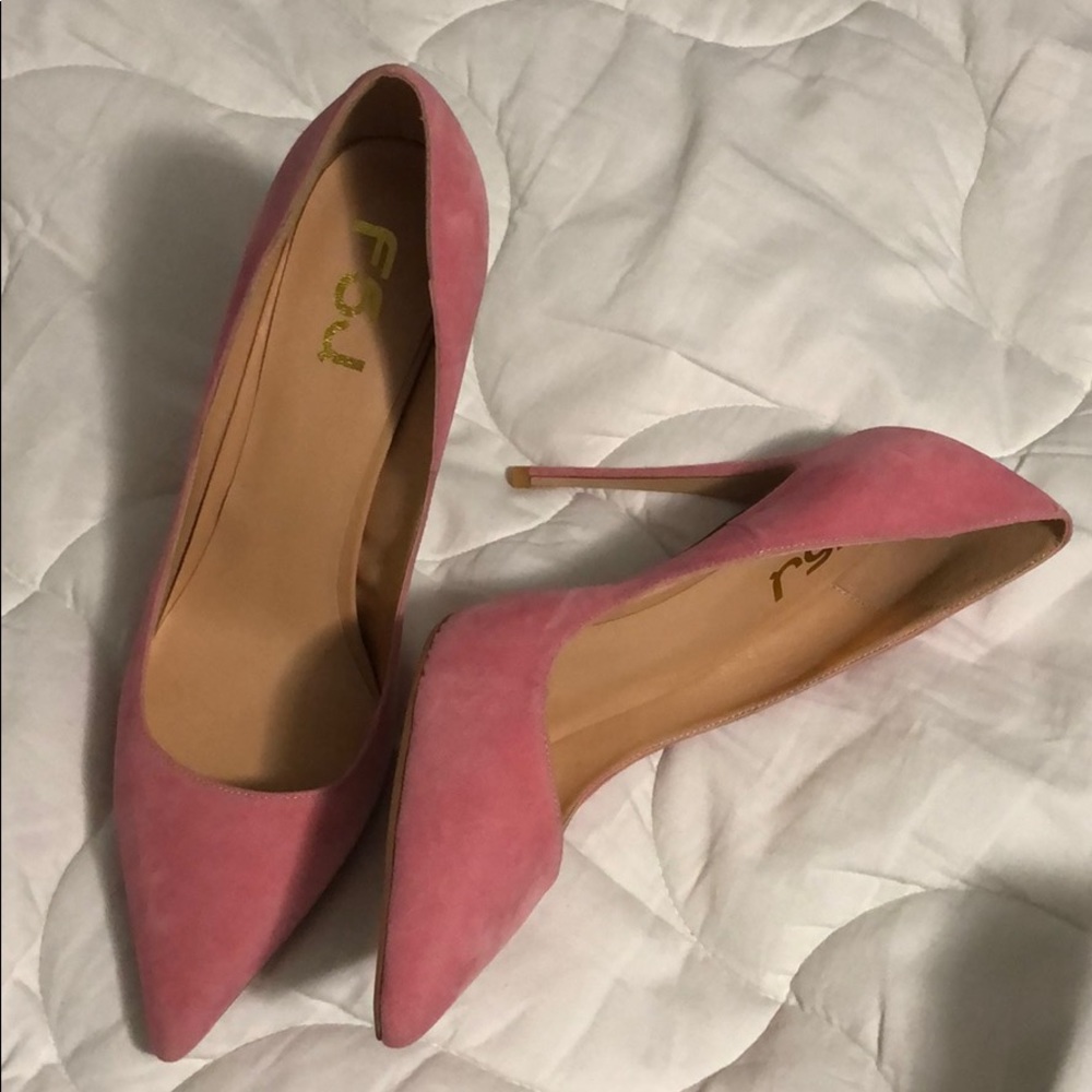 Pink pump heels